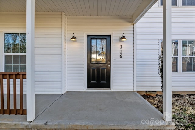 view of doorway to property