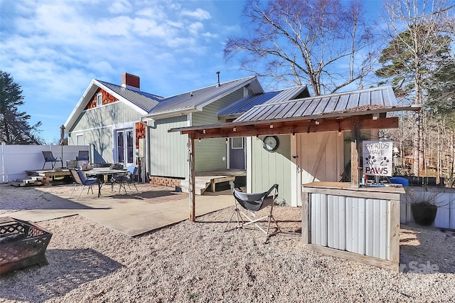 back of house featuring a patio area