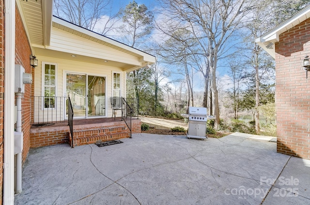 view of patio / terrace with a grill