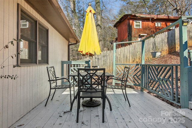 view of wooden terrace