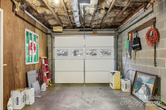 224 Beverly Rd, Asheville, NC 28805 - garage with concrete block wall