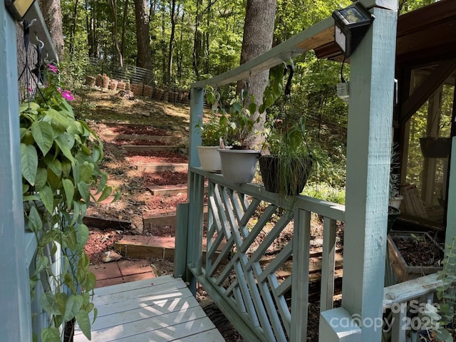 224 Beverly Rd, Asheville, NC 28805 - view of wooden deck