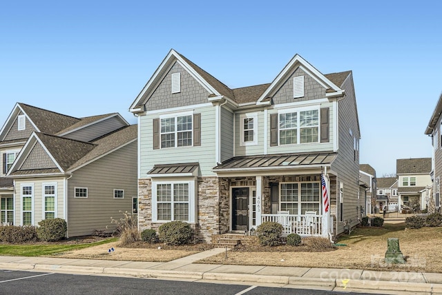 craftsman-style home featuring a porch