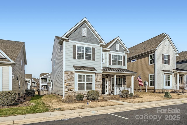 view of front of home with covered porch