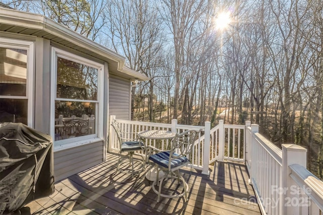 view of wooden deck