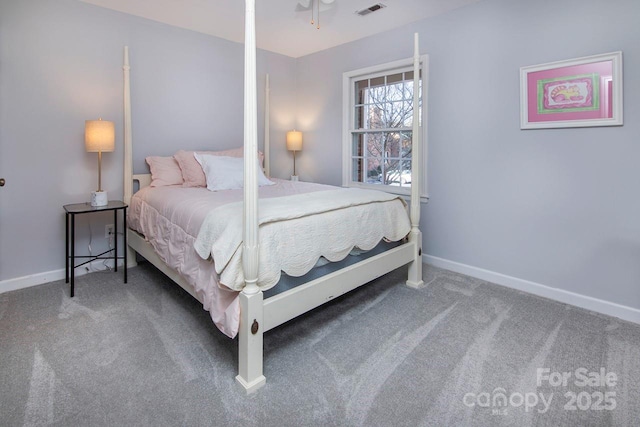 bedroom with carpet floors