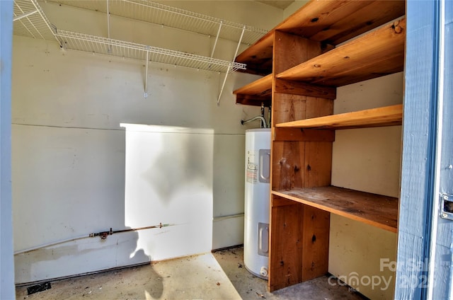 interior space featuring water heater