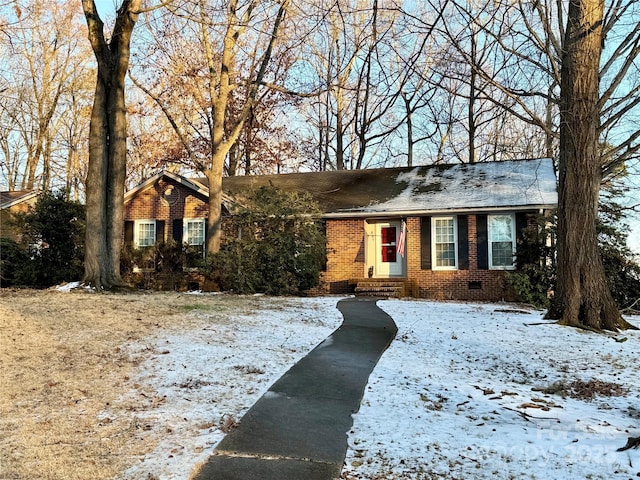 view of single story home