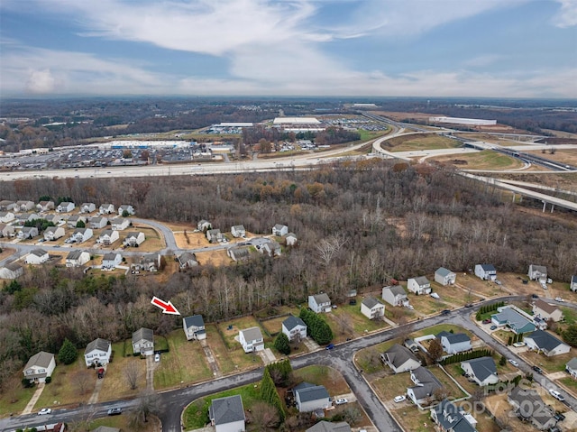 birds eye view of property