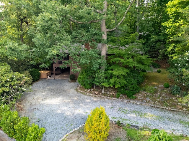 44 Yanequa Way, Brevard, NC 28712 - view of yard with a wooden deck and a wooded view