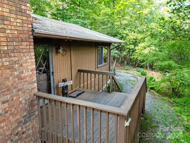 44 Yanequa Way, Brevard, NC 28712 - view of wooden deck