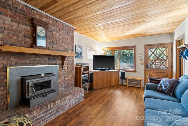 44 Yanequa Way, Brevard, NC 28712 - living area featuring wooden ceiling and hardwood / wood-style flooring