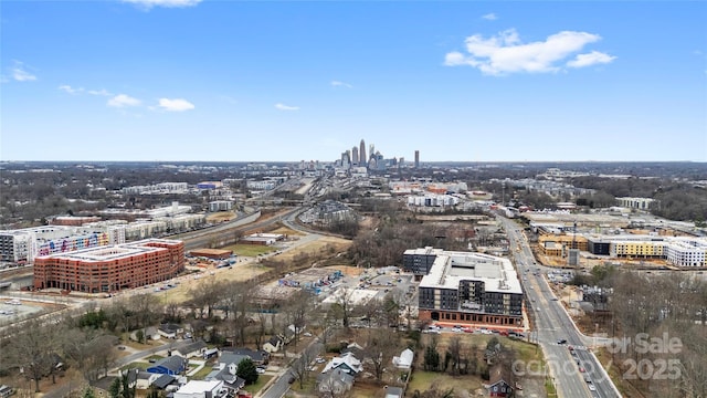 aerial view featuring a view of city