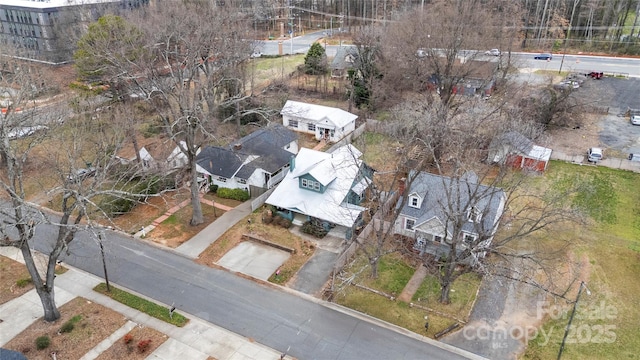 aerial view featuring a residential view