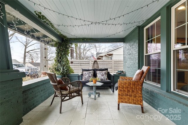 view of patio featuring an outdoor living space