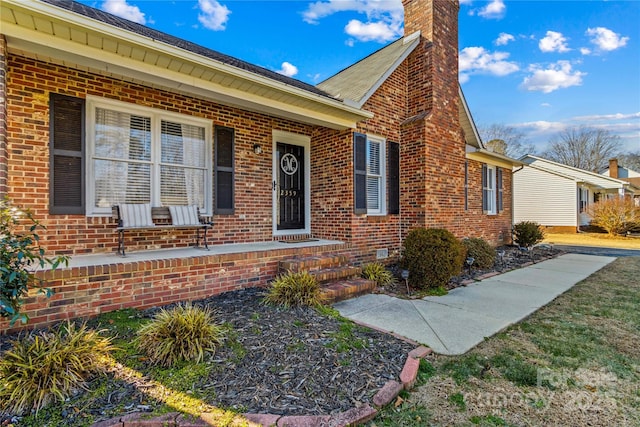 view of front of property with a porch