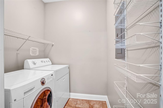 washroom featuring independent washer and dryer