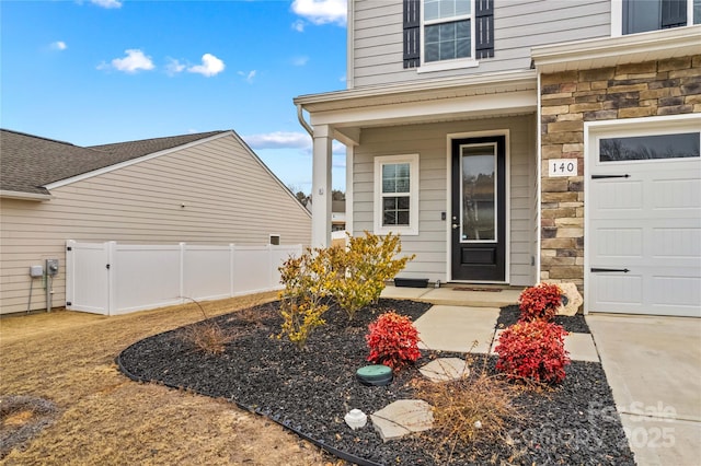 entrance to property with a porch