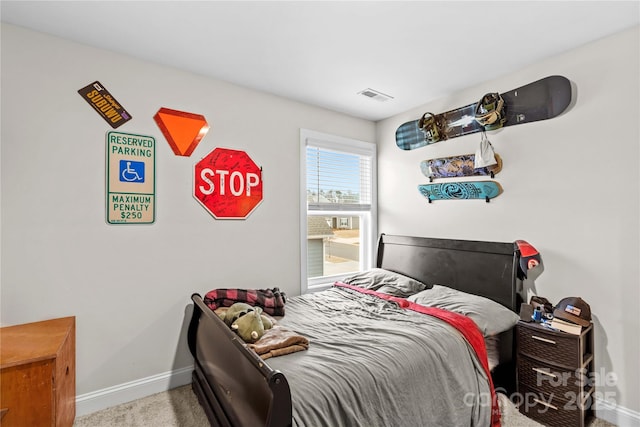 view of carpeted bedroom