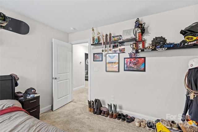 view of carpeted bedroom