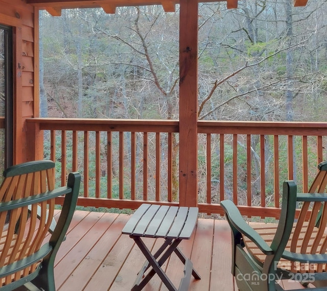 view of wooden terrace