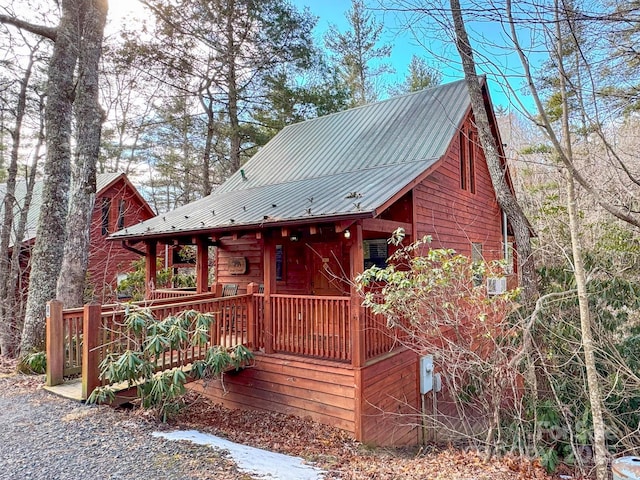 view of log-style house