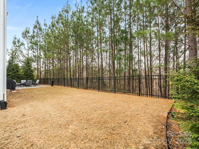 view of yard featuring a patio area