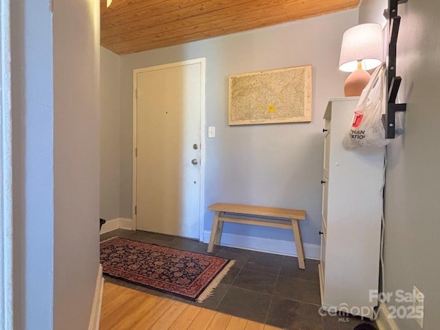 201 S Hoskins Rd Unit 136, Charlotte, NC 28208 - foyer featuring wooden ceiling and baseboards