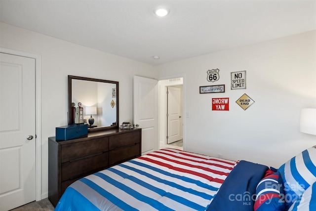 view of carpeted bedroom