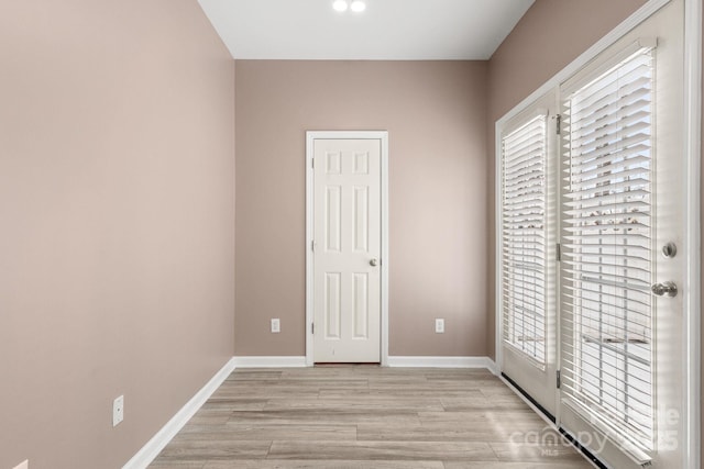 unfurnished bedroom featuring light hardwood / wood-style flooring