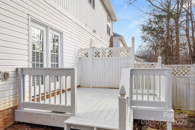 view of wooden terrace