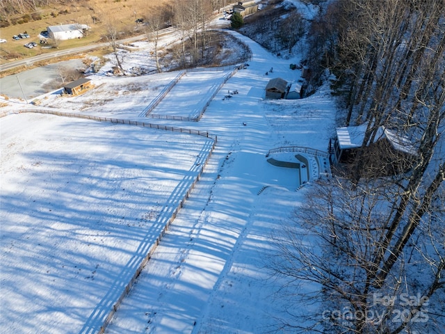 view of snowy aerial view