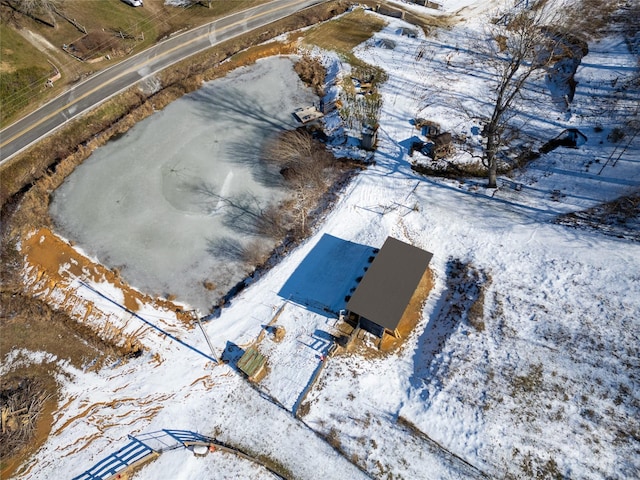 view of snowy aerial view