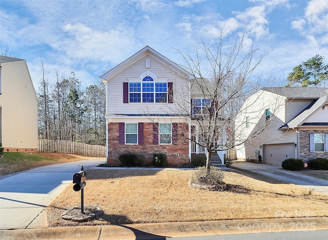 view of property featuring a garage