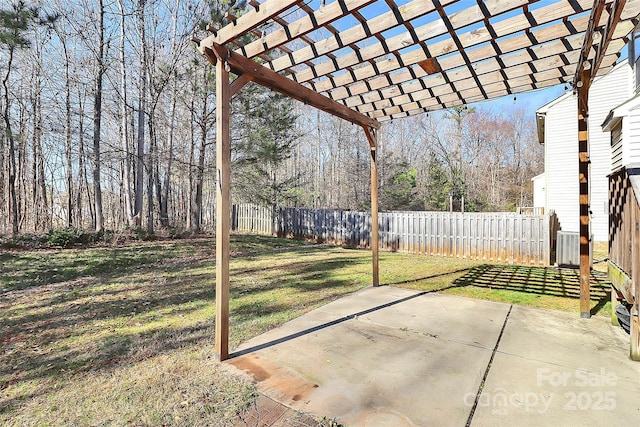 view of patio / terrace with a pergola