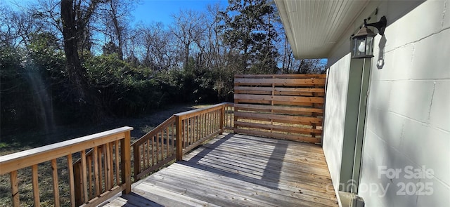 view of wooden deck