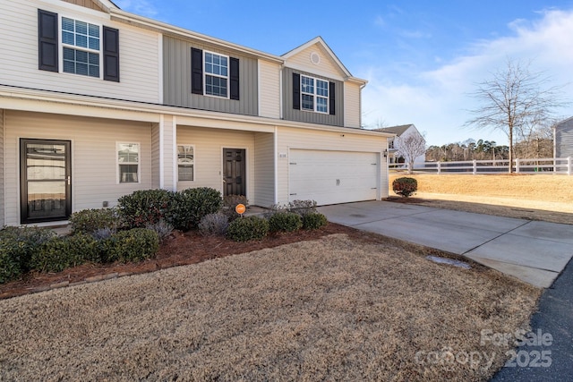 view of front of home featuring a garage