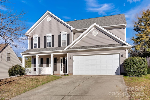 front of property with a porch and a front yard