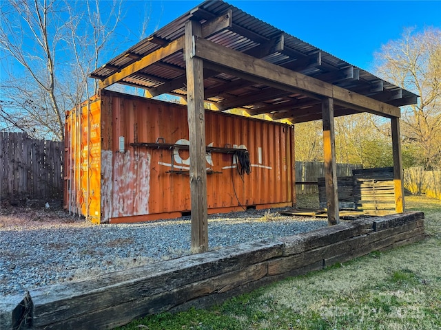 view of outdoor structure