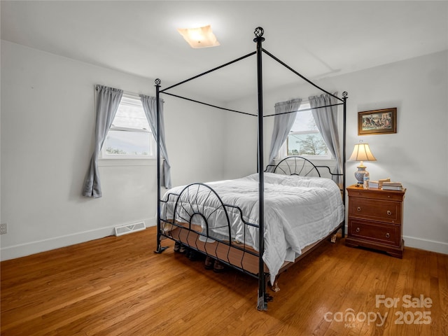 bedroom featuring light hardwood / wood-style flooring