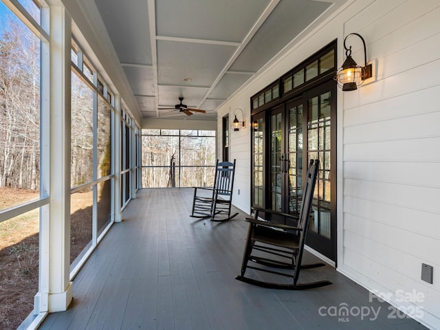 view of sunroom