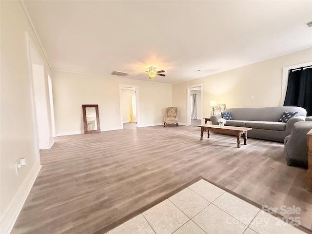 3465 Peniel Rd, Tryon, NC 28782 - living area with a ceiling fan and wood finished floors