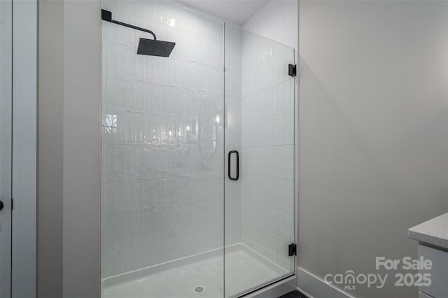 bathroom featuring walk in shower