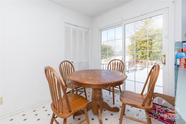 dining room featuring a healthy amount of sunlight