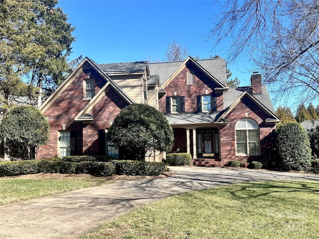 view of front property featuring a front yard