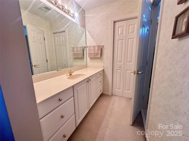 bathroom with vanity