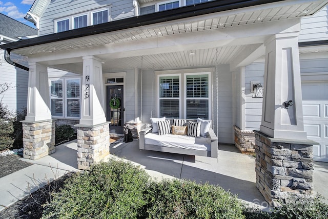 view of patio with covered porch