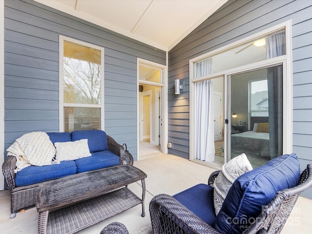 view of patio / terrace with an outdoor hangout area