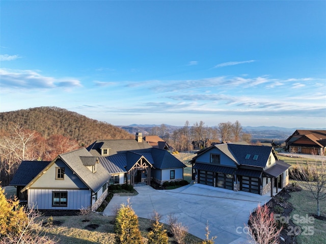 exterior space with a mountain view