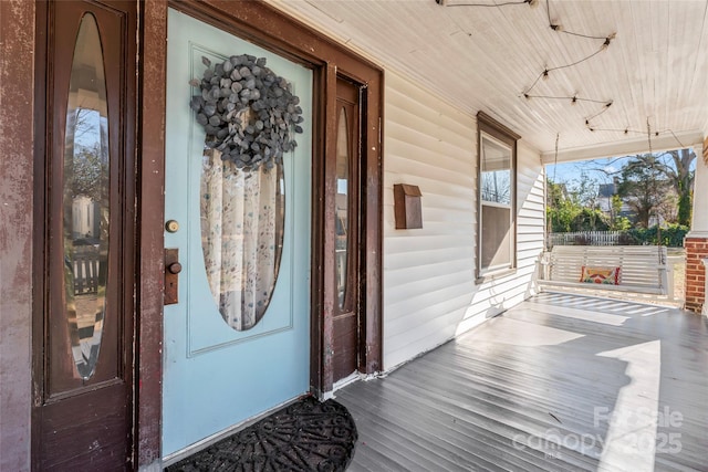 view of doorway to property